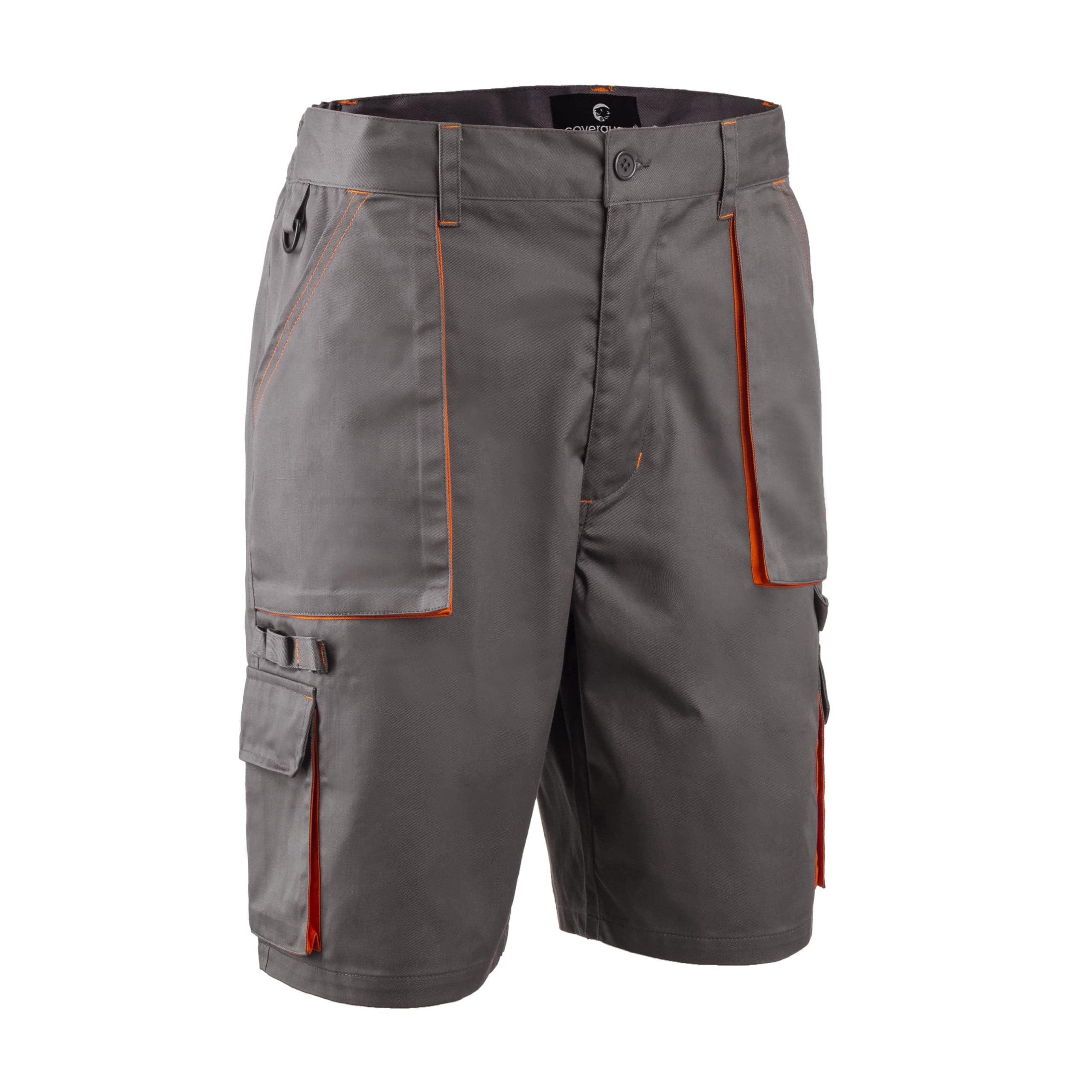 CG5PAK150_Pantaloni de lucru, scurti, Paddock II, gri_portocaliu, 60% bumbac, 40% poliester, buzunare multiple