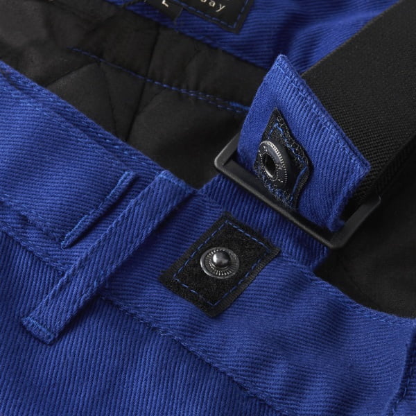 Jacheta de iarna captusita, Commander, albastra, exterior bumbac 260g, captuseala poliester 220g, cu gluga detasabila, fermoar acoperit, Corverguard