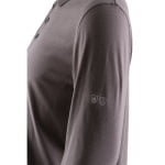 CG5LAU050_Tricou Polo ignifug, antistatic, cu maneca lunga, gri, 60% modacrilic, 39% bumbac, 1% fibre antistatice, 180 g_m², UPF50, EN ISO 11612, EN1149-5_maneca