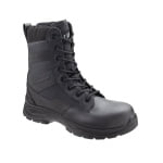 CG9BLAC10_Bocanci de protectie S3, SRC, Rangers Black Star, negri, din piele si material Oxford rezistent, bombeu compozit, flexibili, usori, talpa PU moale, bocanci pentru paza si interventii_lateral_exterior