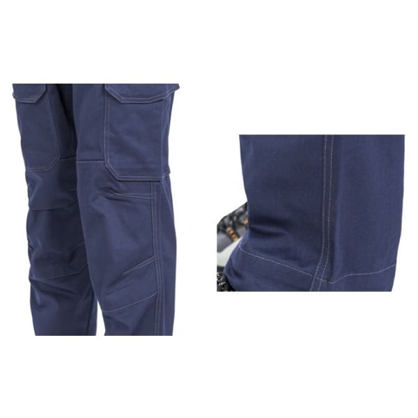 Pantaloni de lucru, talie, IRAZU, albastru, 60% bumbac, 40% poliester, 300g/m², buzunare multiple, tiv suplimentar 5cm