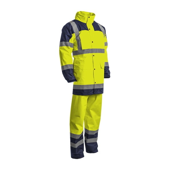 Costum De Ploaie Hydra Hi-Viz Pe Galbenă/Albastră