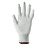 1PUBW-Manusi de protectie Eurolite 13P105, albe, din poliester, imersate in PU (poliuretan) pe palma cu dexteritate, aderenta si precizie ridicata_palma