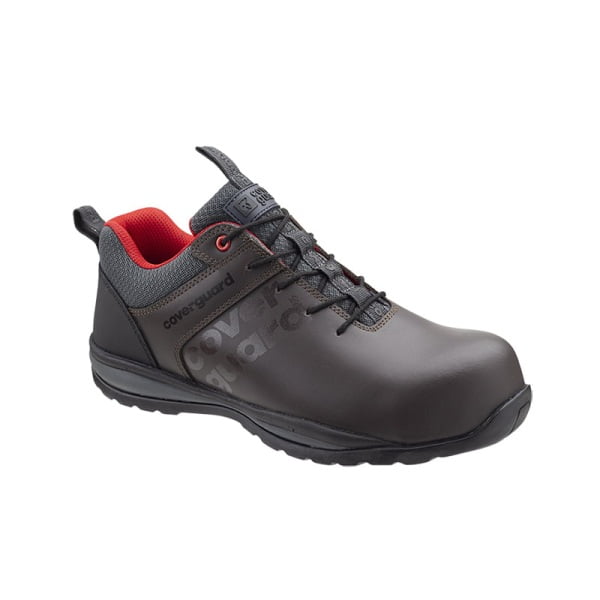 Pantofi de protectie S3, SRC, HRO, Garnet, maro, din piele, bombeu compozit, talpa din cauciuc nitrilic reziste la 300°C, Coverguard