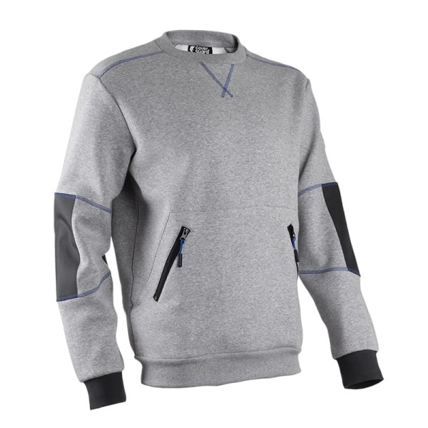 Hanorac HATO, gri deschis, moale, comfortabil si rezistent, cu intaritura Oxford pe coate, buzunare cu fermoar, Coverguard