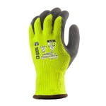CG1LAFO_Manusi de protectie pentru iarna Hi-VIZ, EUROWINTER L20, galben-negru, imersie dubla in latex, impermeabile, flexibile, captusite, aderente in mediu umed_uscat_stg