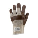 CGMO270_Mănuși de protectie din piele integrala de bovină, EUROSTRONG 270, maro, protejeaza palma, unghiile si osul pumnului, marime unica 10, Coverguard_dos