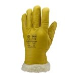 CGMO2490_Manusi de protectie pentru iarna Eurowinter Islande, galbene, lungi 32cm, din piele de bovina, moale, captusite cu poliamida, protectie impotriva temperaturilor scazute_3