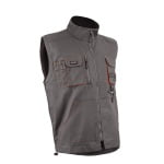 CG5PAG150_Vesta de lucru Padock II, gri/protocaliu cu buzunare multiple, 60% bumbac/40% poliester – 245/m²_fata1