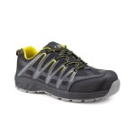 CG9ALL160_Pantofi de protectie usori S3 SRC Aluni, negru-galben, cu bombeu si lamela anti-perforatie din compozit, model sport, impermeabili, flexibili, comozi si usori_lateral_fata