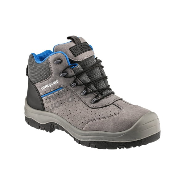 Bocanci de protectie S1P SRC, Sodalite, din piele intoarsa perforata, gri, bombeu compozit, calcai si varf intarite, Coverguard