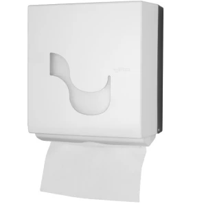 Dispenser pentru lavete industriale din hartie Omnia Labor, cu tratament antimicrobial, din plastic rezistent ABS