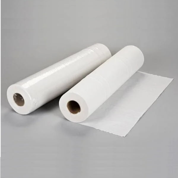 Rola medicala alba Papernet 401847, 2 straturi celuloza pura, 50m, 59 cm latime, lungime portie 35 cm, 143 portii/rola, 9 role/bax, pentru domeniul medical, cosmetic