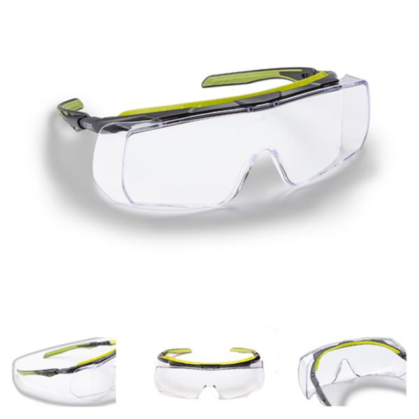 Ochelari de protectie Overlux, transparenti, din policarbonat, pentru purtarea peste ochelari de vedere