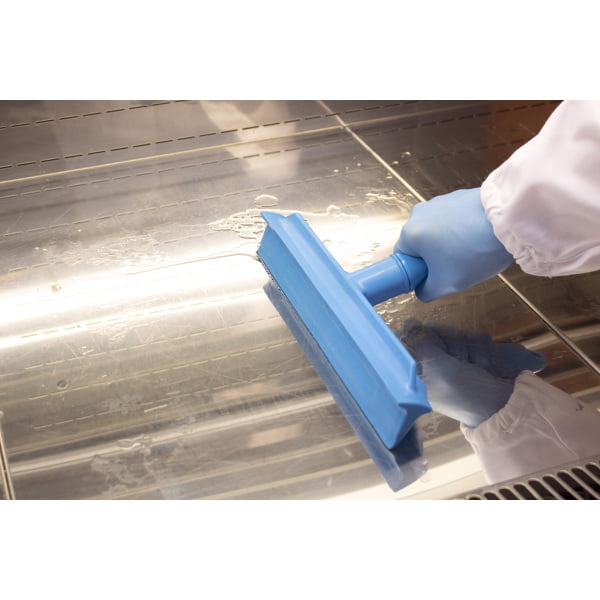 Racleta de apa cu maner scurt, 30 cm, IGEAX 1059, albastra, rezistenta la 121°C, pentru suprafete mici, pentru industria alimentara, certificata HACCP