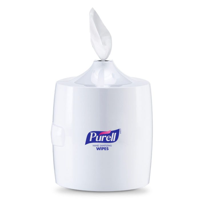 Dozator de perete PURELL pentru rezervele de șervețele dezinfectante 1200 bucăți pe pachet