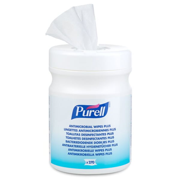 Șerveţele PURELL Hand & Surface Antimicrobial pentru dezinfectarea mainilor si suprafetelor, 270 bucăți/canistră