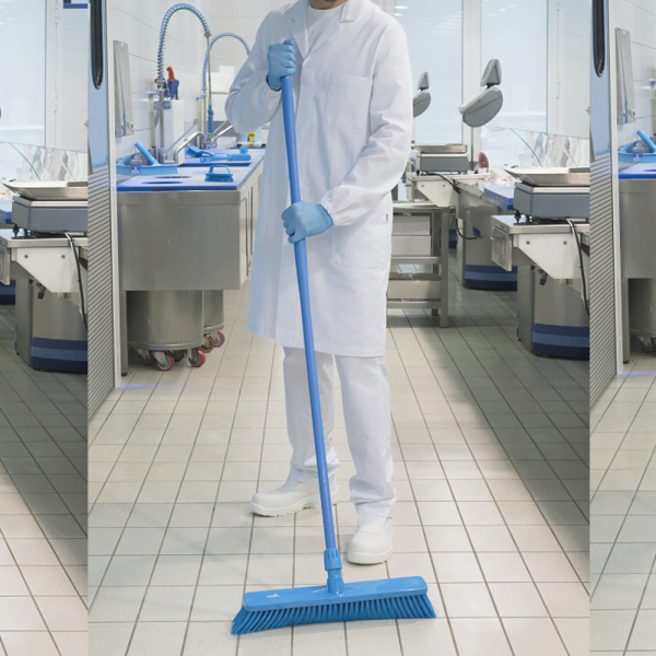 Coada / Maner 130 cm, albastra, pentru maturi, perii si raclete IGEAX, din plastic si fibra de sticla, -20°C/100 °C, autoclavare 121 °C pentru industria alimentara, certificata HACCP, FDA