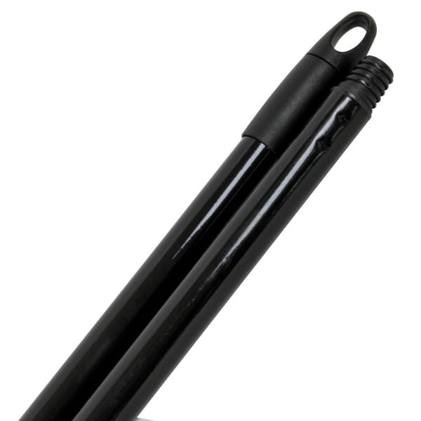 Coada pentru matura si mop 130 cm, neagra, metalica, plastifiata, diametrul 25mm, cu filet