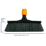 IGEAX134_Matura Pro Soft 34 cm, cu fire scurte, 8 cm, moi, culoare neagra, , rezistenta la 80°C, cu filet_DIMENSIUNI