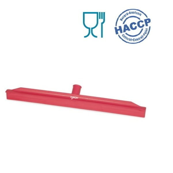 Racleta de apa 55cm, rosie, rezistenta la 100 °C, autoclavare 121 °C, pentru industria alimentara, conform HACCP