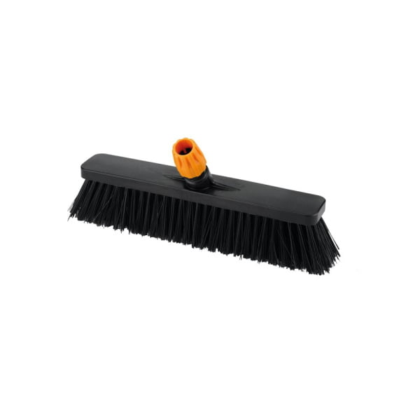 Matura pentru exterior 45 cm, Igeax Industrial 324, neagra, inclinata, prindere cu filet, peri duri, cu filet universal, fara maner