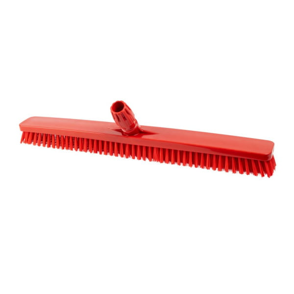 Perie pentru pardoseli si pereti, 60 cm, duritate medie, rosie, rezistenta la 130 °C, pentru industria alimentara, certificata HACCP