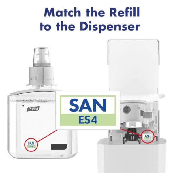 Dozator manual PURELL ES4 pentru dezinfectant de mâini– alb