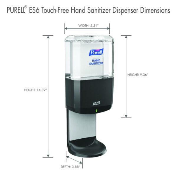 Dozator cu senzor PURELL ES6 pentru dezinfectant de mâini– grafit