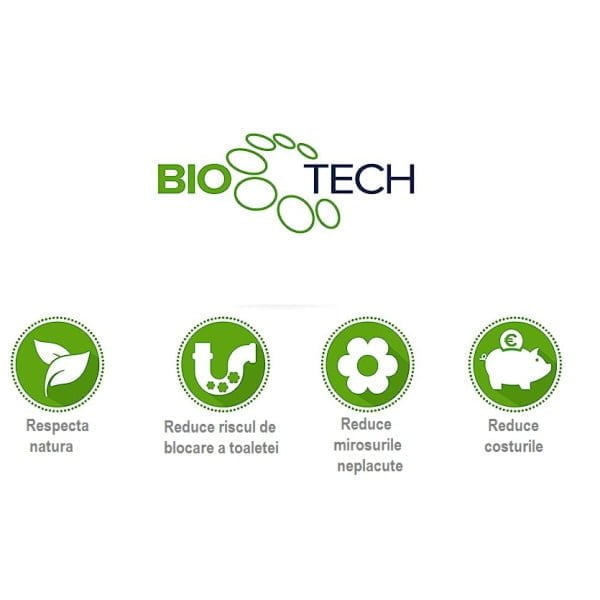 Hartie igienica jumbo 407574 BIOTECH, 2 straturi, alba, 100% celuloza, 140m, certificat Ecolabel, 12 role/bax