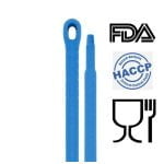 IGEAX_1080B_Coada _Maner 130 cm, albastra, pentru matura, perii si racleata IGEAX, din plastic si fibra de sticla, rezistenta la 100 °C, pentru industria alimentara,HACCP