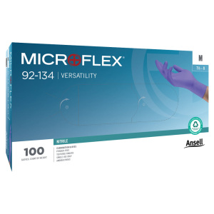 Manusi nitril albastre 0.07 grosime, MICROFLEX® 92-134, 100 buc/cutie