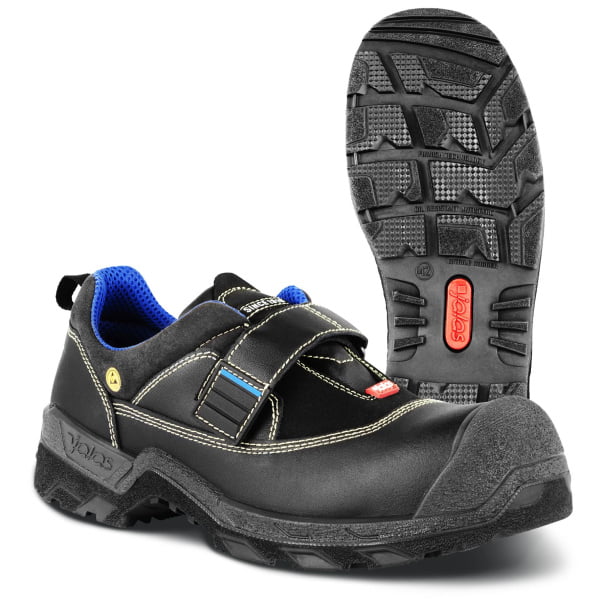 Pantofi din piele acoperită cu pu,  încălţăminte de protecţie bombeu compozit jalas heavy duty 1258, protecție s3,src,ci,hro,hi, mărimi 35 – 48, culoare negru,albastru