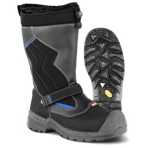 Bocanci din piele acoperită cu pu, material textil,  încălţăminte de protecţie bombeu compozit jalas heavy duty 1388, protecție s3,src,ci,hro, mărimi 35 – 48, culoare negru,albastru