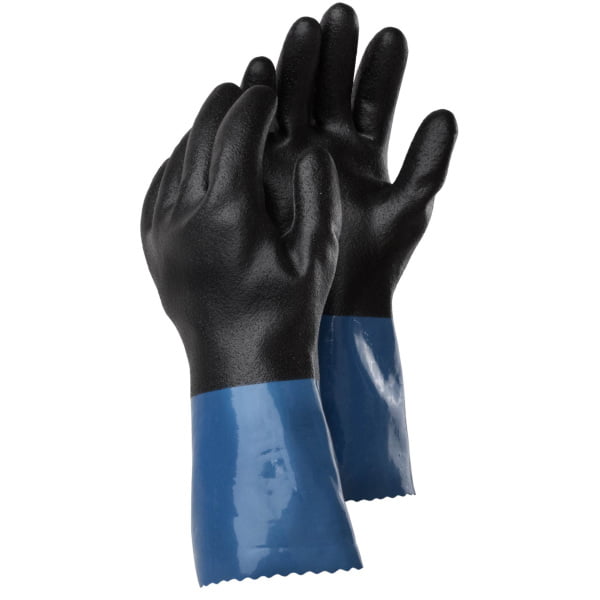 Mănuși rezistente la chimicale pentru manipulări medii tegera 71000 , grad protectie cat. iii, marimi 7 – 11, culoare negru,albastru