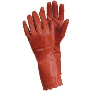 Mănuși rezistente la chimicale pentru manipulări medii tegera 8170 , grad protectie cat. iii, marimi 7 – 11, culoare roşu