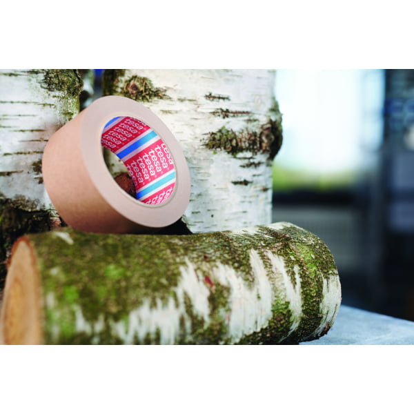 Banda ecologica din hartie TESA®4713 pentru ambalare, maro, latime 50 de mm, lungime 50 de metri, certificat FSC