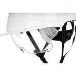 Cască de protecție pentru electricieni PHOENIX PRO, ABS , LPDE, fixare în 6 puncte, galben HV, ochelari incorporati, Coverguard_ochelari