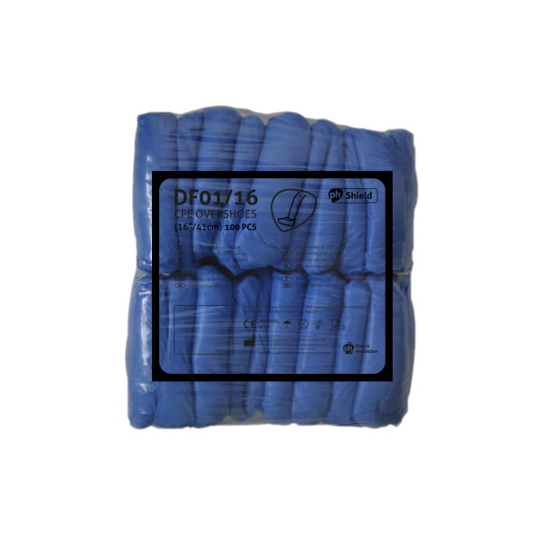 Botosei - acoperitori pantofi albastri, de unica folosinta, din PE, 41cm,100buc/pachet, 20pachete/bax