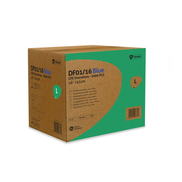 Botosei - acoperitori pantofi albastri, de unica folosinta, din PE, 41cm,100buc/pachet, 20pachete/bax