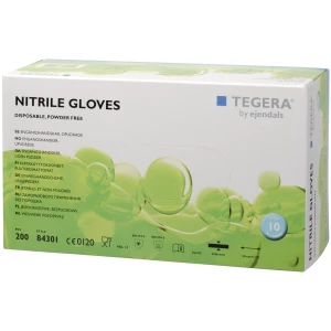 Mănuși nitril de unica folosinta, 200 manusi / cutie, albastre, grosime 0.06mm, nepudrate, AQL 1.5, certificate Food Contact Tegera 84301