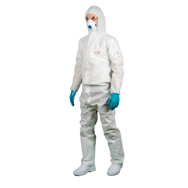 Combinezon de protectie, de unica folosinta, clasa 5/6, alb,  marime L, OxyChem C110