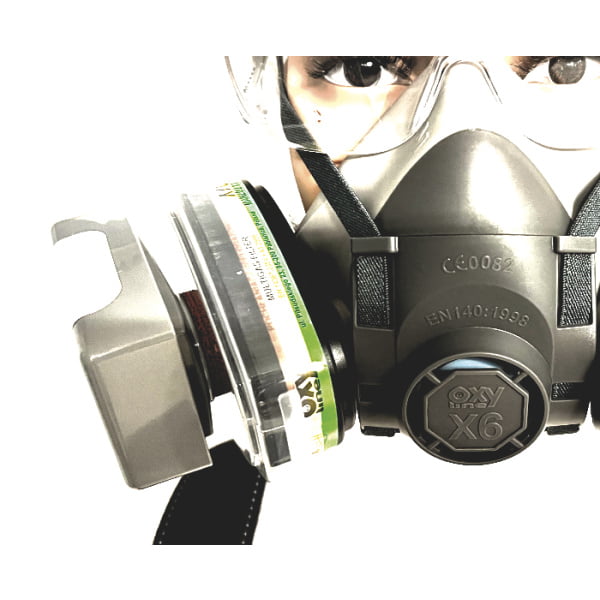 Semimasca Oxyline X6 , cu prindere tip baioneta, din TPR(este necesar un set de filtre)