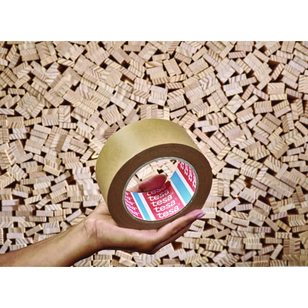 Banda Superioara de ambalare tesa® 4513, din hartie, maro, latime 50mm, lungime 50 m, certificat FSC