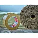 Banda de ambalare tesa® 60408 din hârtie bio, maro, latime 50 de mm, lungime 50 de metri, certificat FSC_1