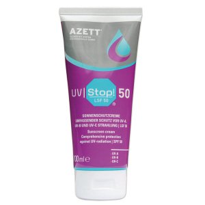 Cremă de protecție a pielii AZETT® UV STOP!, impotriva radiatiilor UVA, UVB si UVC, factor de protecție solară – SPF 50, 100ml