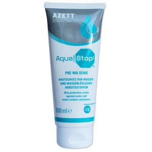 Cremă de protecție înainte de lucru AZETT AQUA | STOP, pentru mâinile care intră în contact cu soluții pe bază de apă,  100ml