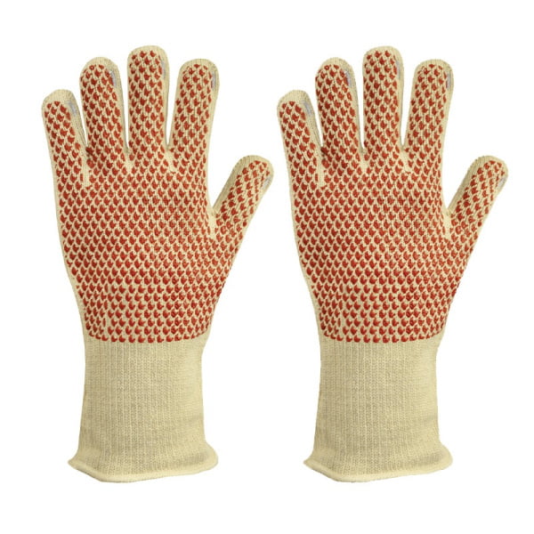 Manusi antitermice Hot Glove® lungi, 34 cm, din bumbac, protectie termica pana la  250ºC, pentru cuptor,  obiecte fierbinti din bucatarie, marime unica L