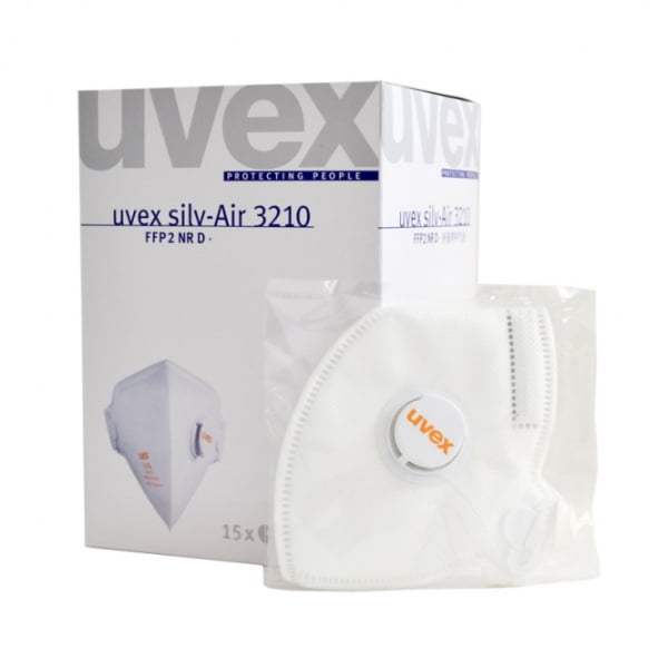 Masca de protectie cu supapa, UVEX silv-Air, FFP2, pliabila, 15 buc/ cutie