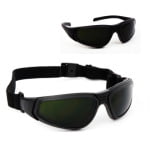 Ochelari de protectie pentru sudura FLYLUX, lentile IR5, negri, cu brate detasabile si banda elastica ajutabila